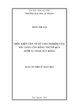 điều kiện cần và đủ cho nghiệm của bài toán cân bằng vecto qua dưới vi phân suy rộng