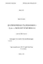 Quá trình phân rã của higgs boson h→zy và h→ trong một số mô hình 3 3 1