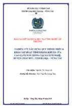 Nghiên cứu xây dựng quy trình chiết & khảo sát hoạt tính kháng khuẩn của cao lá ổi non trồng tại xã suối nghệ, huyện châu đức, tỉnh bà rịa – vũng tàu