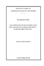 Tăng trưởng kinh tế với công bằng xã hội trong nền kinh tế thị trường định hướng xã hội chủ nghĩa ở việt nam
