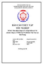 Giao nhận hàng lcl nhập khẩu tại chi nhánh công ty tnhh ecu worldwide việt nam tại hải phòng