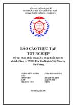 Giao nhận hàng lcl nhập khẩu tại chi nhánh công ty tnhh ecu worldwide việt nam tại hải phòng