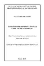 Biện pháp ngăn chặn hành chính theo pháp luật việt nam tt tiếng anh