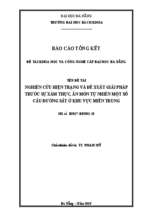 Nghiên cứu hiện trạng và đề xuất giải pháp trước sự xâm thực, ăn mòn tự nhiên một số cầu đường sắt ở khu vực miền trung