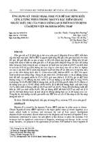 [123doc]   ung dung ky thuat real time pcr de xac dinh kieu gen luong virus trong mau va dac diem khang thuoc dieu tri cua virus viem gan b tren nguoi cua benh vien da khoa binh phuoc