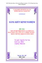 Skkn một số biện pháp nâng cao hiệu quả hoạt động của công tác y tế học đường trong trường mầm non nông thôn