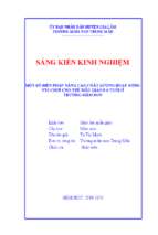 Skkn một số biện pháp nâng cao chất lượng hoạt động vui chơi cho trẻ mẫu giáo 5  6 tuổi ở trường mầm non