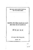 Nghiên cứu công nghệ sản xuất bột màu vô cơ và hữu cơ