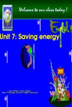 Slide bài giảng saving energy. lesson 1. getting started.ppt