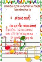 Slide bài giảng dạy bài hát trời nắng, trời mưa.ppt