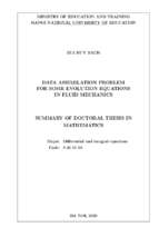 Bài toán đồng hóa dữ liệu đối với một số phương trình tiến hóa trong cơ học chất lỏng  tt tiếng anh