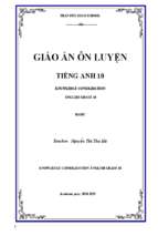 Trung học phổ thông  tiếng anh  tiếng anh 10  tieng anh 10 sach cu giao an day on luyen