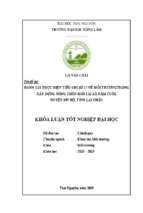 đánh giá việc thực hiện tiêu chí 17 về môi trường trong xây dựng nông thôn mới tại xã nậm cuổi, huyện sìn hồ, tỉnh lai châu