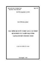 đặc điểm dịch tễ và hiệu quả can thiệp bệnh phổi tắc nghẽn mạn tính tại hai huyện tỉnh bắc ninh