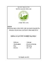 đánh giá chất lượng nước cấp cho trang trại bò sữa vinamilk thanh hóa và đề xuất công nghệ xử lý