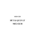 đồ án môn cnpm đề tài quản lý nhà sách