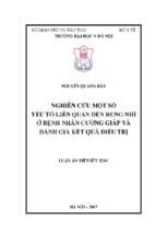 Nghiên cứu một số yếu tố liên quan đến rung nhĩ ở bệnh nhân cường giáp và đánh giá kết quả điều trị