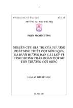 Nghiên cứu y học nghiên cứu giá trị của phương pháp sinh thiết cột sống qua da dưới hướng dẫn cắt lớp vi tính trong chẩn đoán một số tổn thương cột sống