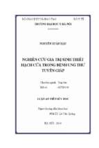 Nghiên cứu y học nghiên cứu giá trị sinh thiết hạch cửa trong bệnh ung thư tuyến giáp