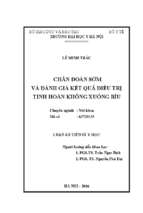 Chẩn đoán sớm và đánh giá kết quả điều trị tinh hoàn không xuống bìu