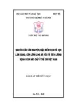 Nghiên cứu y học nghiên cứu căn nguyên, đặc điểm dịch tễ học lâm sàng, cận lâm sàng và yếu tố tiên lượng bệnh viêm não cấp ở trẻ em việt nam