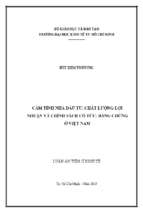 Cảm tính nhà đầu tư, chất lượng lợi nhuận và chính sách cổ tức bằng chứng tại việt nam