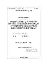 Luận văn y khoa dược nghiên cứu kết quả nong van động mạch phổi bằng bóng qua da ở trẻ em dưới 2 tuổi hẹp van động mạch phổi đơn thuần