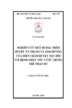 Luận văn y khoa dược nghiên cứu một số đặc điểm huyệt ủy trung và ảnh hưởng của điện châm huyệt này đối với bệnh nhân yêu cước thống thể thận hư