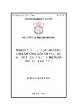 Luận văn y khoa dược nghiên cứu đặc điểm lâm sàng, cận lâm sàng, siêu âm và cộng hưởng từ khớp gối ở bệnh nhân thoái hóa khớp gối