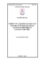 Luận văn y khoa dược nghiên cứu làm hàm giả tháo lắp toàn bộ có sử dụng kỹ thuật lấy dấu sơ khởi đệm và lấy dấu vành khít