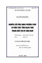 Luận văn y khoa dược nghiên cứu ứng dụng vi phẫu thắt giãn tĩnh mạch tinh trong điều trị vô sinh nam