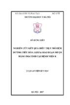 Luận văn y khoa dược nghiên cứu kết quả điều trị u mô đệm đường tiêu hóa (gists) giai đoạn muộn bằng imatinib tại bệnh viện k