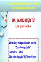 Slide bài giảng thơ con đường của bé.ppt