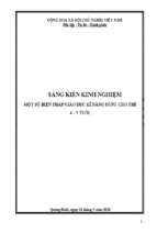 Skkn một số biện pháp giáo dục kỹ năng sống cho trẻ  4  5 tuổi