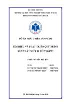 đồ án phát triển sản phẩm tìm hiểu và phát triển quy trình sản xuất mứt bí đỏ vị kiwi