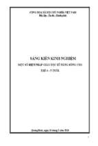 Skkn một số biện pháp giáo dục kỹ năng sống cho trẻ  4  5 tuổi