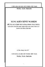 Skkn mốt số biện pháp chỉ đạo phong trào thi đua xây dựng trường học thân thiện học sinh tích cực trong trường mn