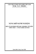 Skkn một số giải pháp tích cực giúp học sinh học tập tốt môn tiếng việt 1   công nghệ giáo dục