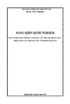 Skkn một sổ biện pháp chỉ đạo ''giáo dục lấy trẻ làm trung tâm” nhằm nâng cao chất lượng dạy học ở trường mầm non