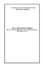 Skkn một số biện pháp phát triển ngôn ngữ cho trẻ 3 4  tuổi