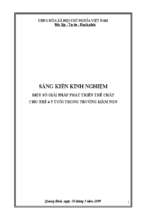 Skkn một số giải pháp phát triển thể chất cho trẻ 4 5 tuổi trong trường mầm non