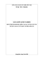 Skkn một số biện pháp phòng, chống tai nạn thương tích cho trẻ mẫu giáo 4 5 tuổi ở trường mầm non