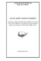 Skkn chỉ đạo đổi mới phương pháp dạy học lấy học sinh làm trung tâm trong môn toán học ở trường tiểu học