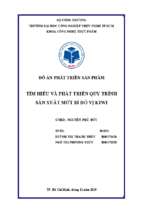 đồ án phát triển sản phẩm tìm hiểu và phát triển quy trình sản xuất mứt bí đỏ vị kiwi