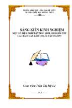 Skkn một số biện pháp dạy học sinh giỏi giải tốt các bài toán khó có lời văn ở lớp 5