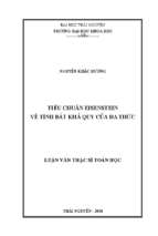 Tiêu chuẩn eisenstein về tính bất khả quy của đa thức