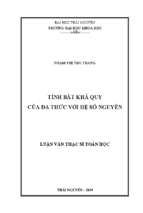 Tính bất khả quy của đa thức với hệ số nguyên