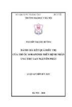  đánh giá kết quả điều trị của thuốc sorafenib trên bệnh nhân ung thư gan nguyên phát