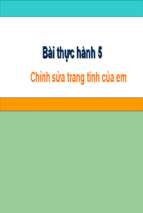 Slide bài giảng tiết 29. bài thực hành 5. chỉnh sửa trang tính của em.ppt