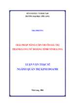 Giải pháp nâng cấp chuỗi giá trị thanh long nữ hoàng tỉnh vĩnh long